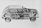 VW Polo (1975) – Durchsichtszeichnung