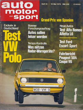 VW Polo (1975) - auf dem Cover von "auto motor und sport"