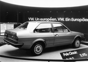 VW Polo Classic (1982) - am Genfer Automobilsalon von 1982 - klassische Stufenhecklimousine auf Polo-Basis, in einzelnen Märkten auch Derby genannt