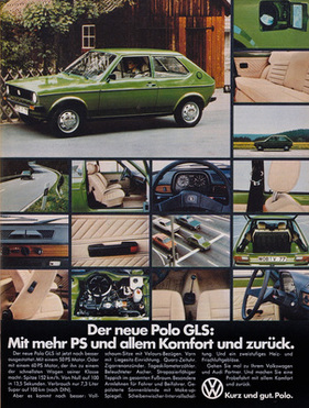 VW Polo GLS (1976) - Werbung - Mit mehr PS und Komfort