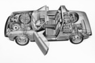 VW-Porsche 914 (1970) - Durchsichtszeichnung der Sechszylinderversion