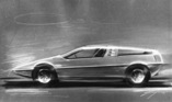 VW-Porsche 914/6 Tapiro (1970) - Skizze des Mittelmotor-Konzeptwagens - Konzeptfahrzeug von Giugiaro/ItalDesign