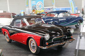 VW Rometsch Lawrence Cabriolet (1955) - in Rot-Schwarz - in der Coupé- und Cabriolet-Sonderschau - Klassikwelt Bodensee 2023