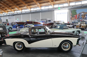 VW Rometsch Lawrence Coupé (1955) - in Schwarz-Weiss - in der Coupé- und Cabriolet-Sonderschau - Klassikwelt Bodensee 2023