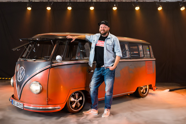 Image: VW T1 minibus (1958) - subsequently modified by owner Christoph Filla with a 280 hp Porsche engine - Essen Motor Show 2022