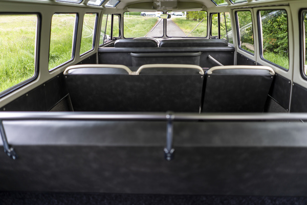 Image: VW T1 Samba (1975) - Three rows of seats for up to 9 people.