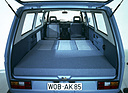 Image: VW T3 (1985) - The hallmark of the Multivan is a rear bench seat that can be folded down to form a bed.