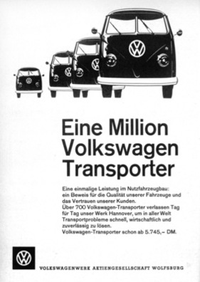 VW Typ 2 T1 (1962) - Werbung - 1 Million gebaut