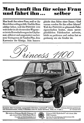 Vanden Plas Princess 1100 (1965) - in der Werbung