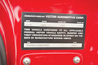Vector W8 (1992) - Chassis-Plakette (angeboten an der RM Auction Monterey 2014)