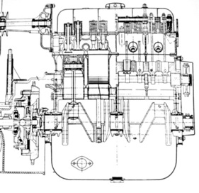 Ventilantrieb über Stossstangen beim Citroën Traction Avant von 1934