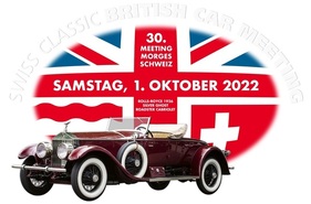 Event flyer Swiss Classic British Car Meeting Morges 2022