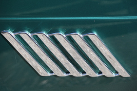 Chrome-plated gills behind the rear wheel...