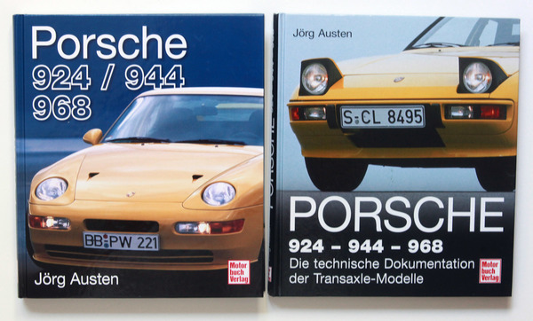 Bild Vergleich Version 2013 und 2003 - Einband vorne - Buch "Porsche 924 / 944 / 968"