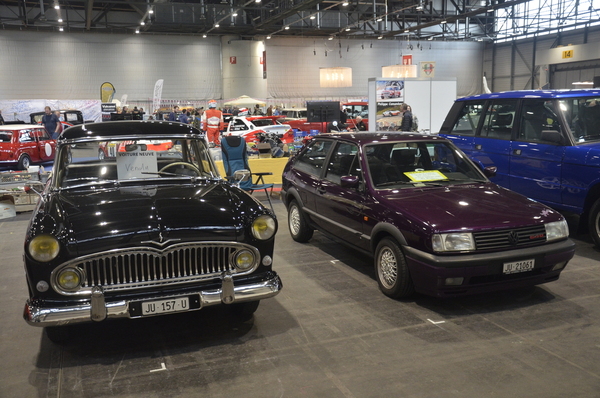 Sold, but still looks a bit sad: Simca Vedette next to VW Polo G40 - Swiss RetroMecanika 2024
