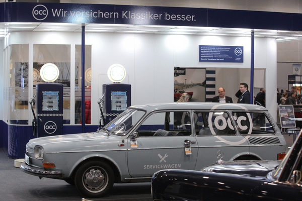 Versicherung tanken bei OCC mit dem VW 411 LE Variant - Bremen Classic Motorshow 2019