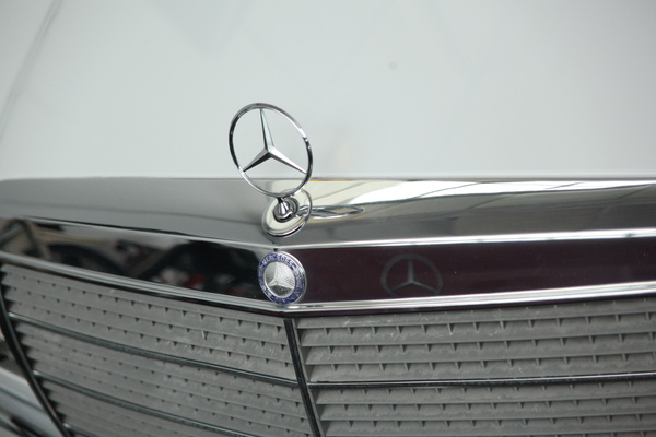 Versteigerung Oldtimer Galerie Toffen am 28. November 2015 - Mercedes-Stern spiegelt sich im Mercedes-Kühler