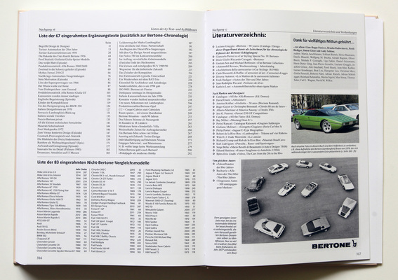 Bild Viele Verzeichnisse - Buch "Bertone - Pioniere des Autosdesigns"