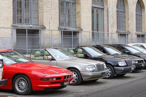 Image: Variety - BMW 8 Series, 2 x Mercedes-Benz W124 convertibles and a VW Passat - German Car Meeting Motorworld Kemptthal 2024