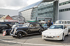 Vielfalt auf dem Aussengelände: Mercedes-Benz 170 V und Porsche 944 Automatik – Techno Classica 2023