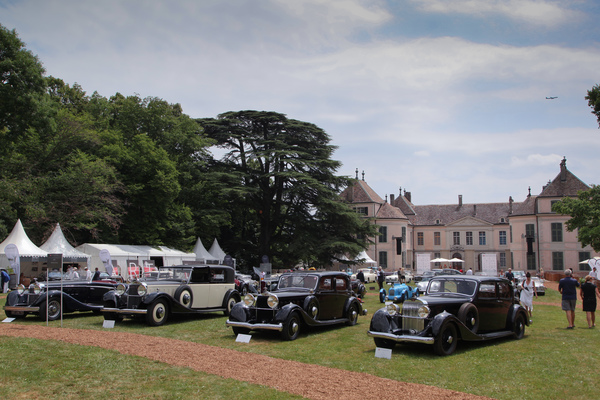 Four of the five Hispano-Suiza assembled - Concours d'Elégance Suisse Coppet 2017