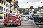 Volkswagen 1100 Export (1951) eine "Rheumaklappe" mit Fischschwanz-Auspuff – 75 Jahre VW in der Schweiz