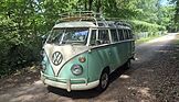 Image: Modified Volkswagen Combi T1 with 23 "Samba" windows (1975) as Lot 41 at the Artcurial Le Mans Classic Legend 2026 Auction