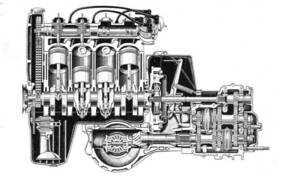 Volkswagen K70 (1972) - Der Motor als Zeichnung