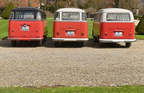 Volkswagen T1 Samba (1954) - Drei T1 zeigen ihren Hintern