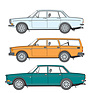 Volvo 145 (1974) - im Vergleich zur Limousine 144 und zur Sechszylindervariante 164