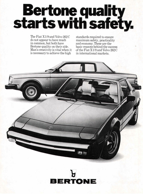 Volvo 262 C (1980) - zusammen mit dem Fiat X 1/9 auf einem Bertone-Inserat