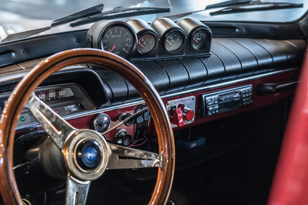 Volvo Amazon - Armaturen eines Renn-Volvos - Motorworld Classics Bodensee 2018