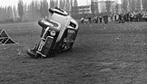 Image: Volvo three-point seat belt - Rollover test with three-point seat belt in the Volvo PV544 at the Frankfurt exhibition grounds