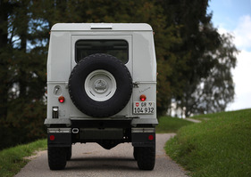 Volvo L3314 (1964) - Ersatzrad aussen an der Hecktüre Volvo L3314 (1964) - Ersatzrad aussen an der Hecktüre