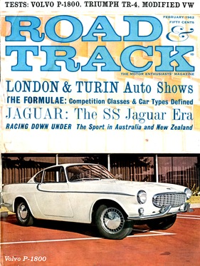 Volvo P 1800 (1962) - Road & Track February 1962 - Titelblatt