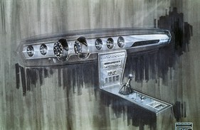 Volvo P 1800 ESC (1971) - Entwurf des Armaturenbretts von Coggiola