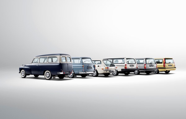 Image: Volvo PV 544 Duett (1960) - with its successors P220, P1800 ES, 245, 850 and 960