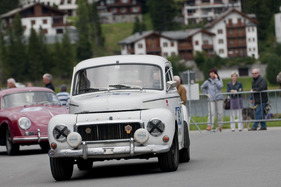 Volvo PV 544 Sport (1961) mit Startnummer 156 am Corso der Arosa ClassicCar 2011 (1961)