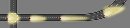 Image: Volvo SCC Safety Concept Car (2001) - Visualization of the lane departure warning system