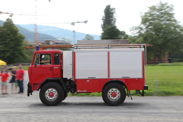 Bild: Von Zeit zu Zeit gab es auch Demofahrten der Feuerwehrautos - Swiss Classic World Luzern 2018