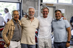 Von links nach rechts: Jürgen Pippig, Roland Kussmaul, Steve Murkett, Jost Capito - Themenabend “35 Jahre Porsche 964 RS”