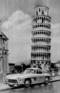 Vor dem schiefen Turm von Pisa - Mercedes 300 SL (1956)