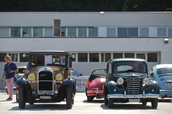 Vorkrieg und Nachkrieg - links Citroën, rechts Fiat 1100 - Dolder Classics September 2016