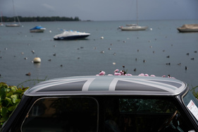 Vormittags war das Wetter noch ganz britisch - Swiss Classic British Car Meeting Morges 2019