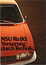 Bild: „Vorsprung durch Technik“ fand sich wenig später auch auf den Audi NSU-Prospekten.