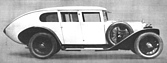Während seiner Zeit bei der WKF entwarf Erwin Komenda diese schnittige Limousine auf Steyr-Fahrgestell (© Ludvigsen Partners, 1925) Während seiner Zeit bei der WKF entwarf Erwin Komenda diese schnittige Limousine auf Steyr-Fahrgestell (© Ludvigsen Partners, 1925)
