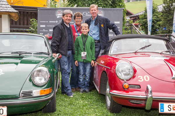 Walter Röhrl, Annemarie Moser-Pröll und Christian Geistörfer - Saalbach Classic 2015