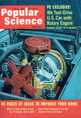Wankelmotor auf dem Titelblatt von "Popular Science" - Wankel-Fieber