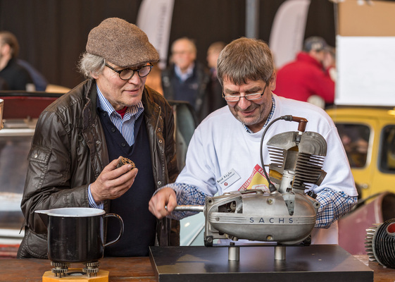 War einst Begriff in der Zweiradsparte - 1-Zylinder-Zweitaktmotor von Sachs (Bremen Classic Motorshow 2015)