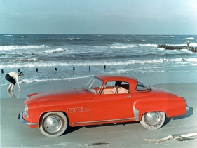 Wartburg Sportwagen (1958) - wunderschöne Strandszene - seltene Farbaufnahme